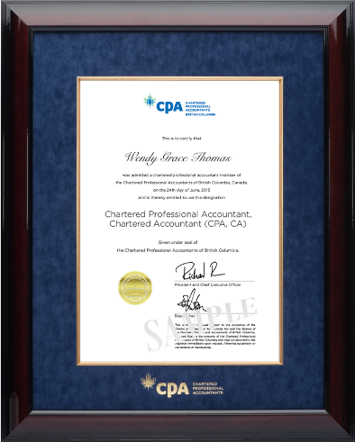 cpa license frame