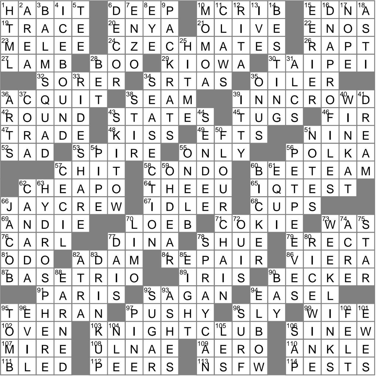 take notice crossword clue