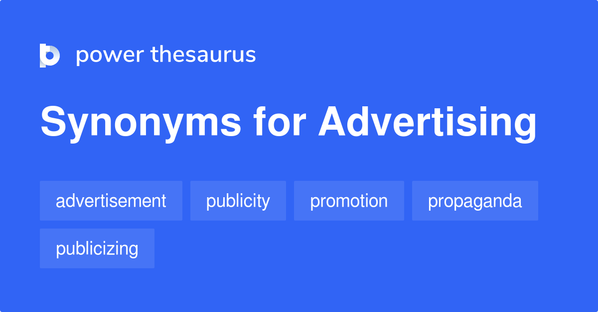 advertisement synonyms