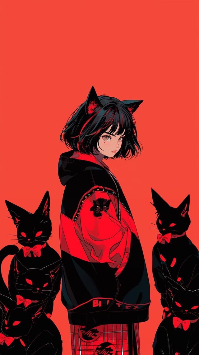 cat girl wallpaper