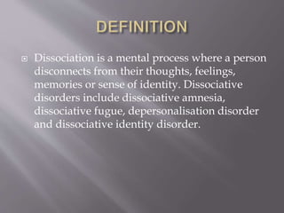 dissociative disorder slideshare