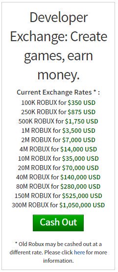 cash out robux