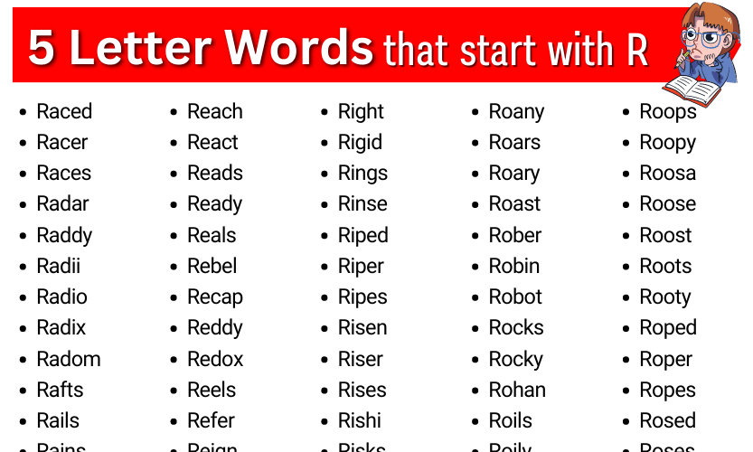 five letter words starting with r