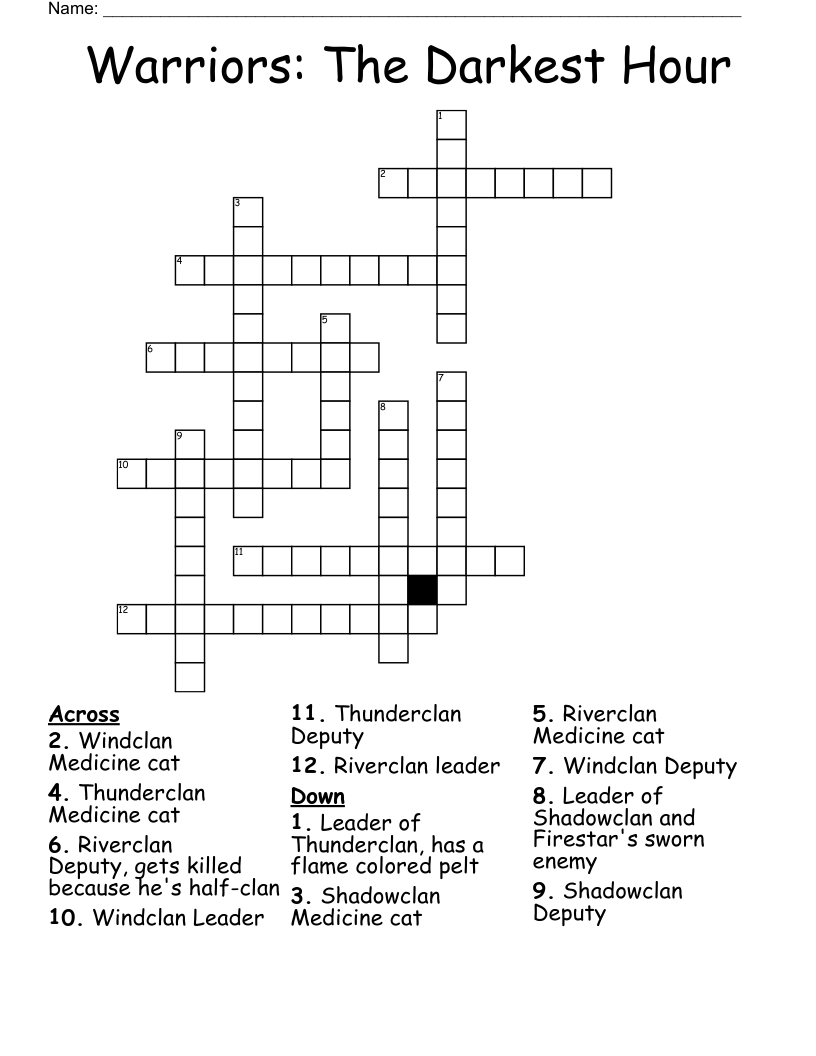 sworn enemy crossword clue