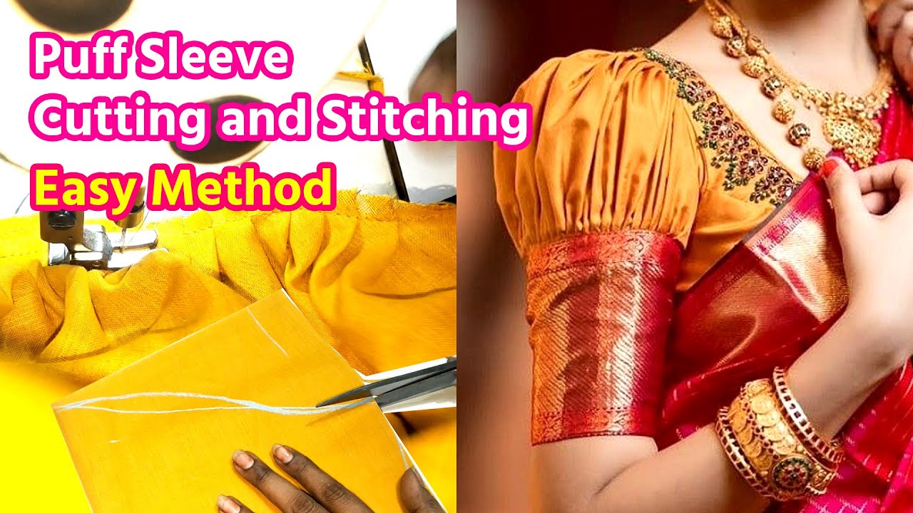 puff sleeves cutting and stitching