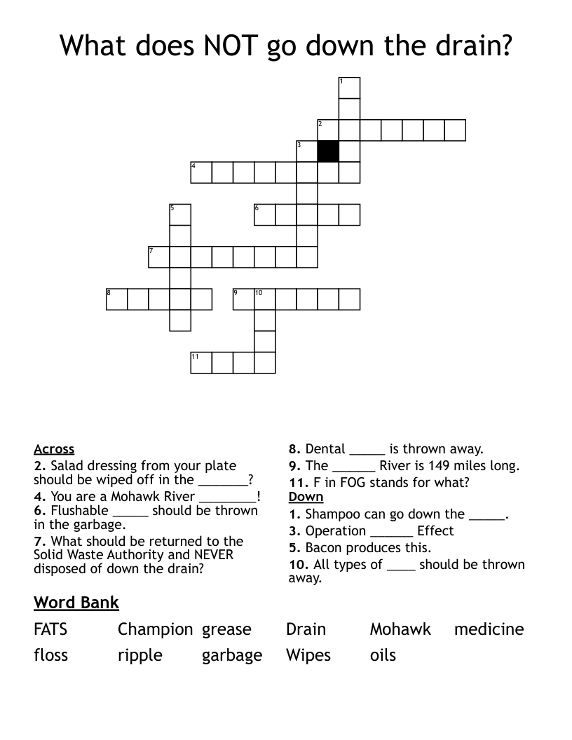 drain crossword