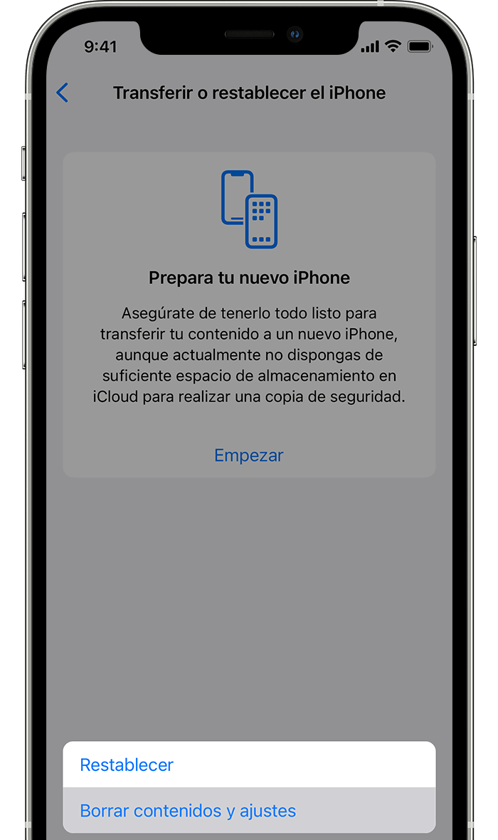 si reinicio mi iphone se borra todo