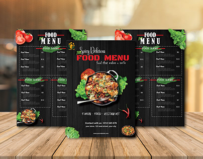 menu design behance