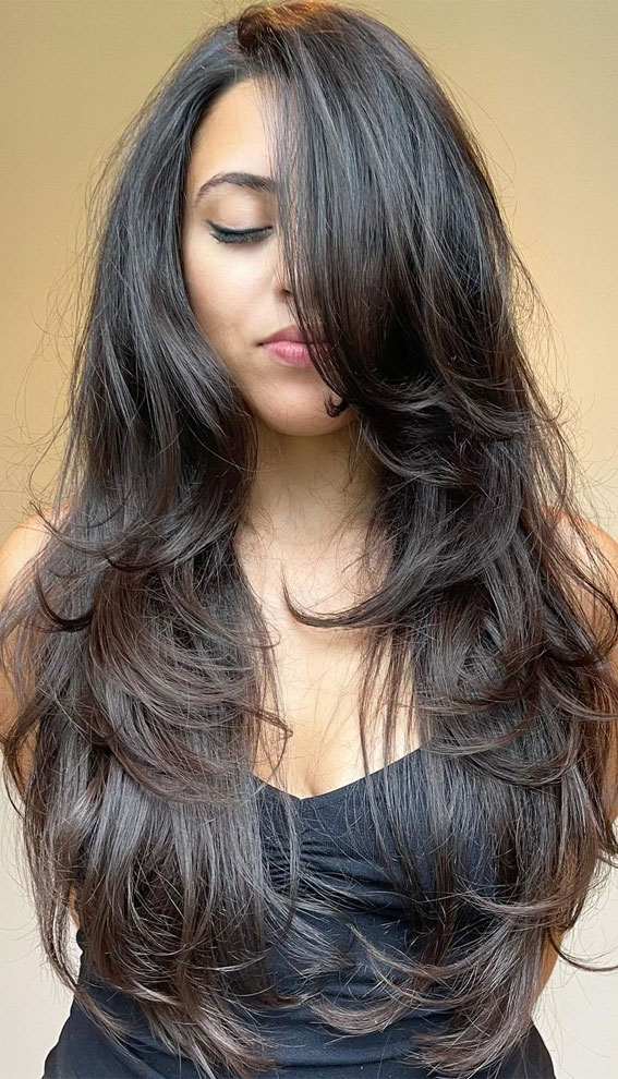 long hairstyles with side part