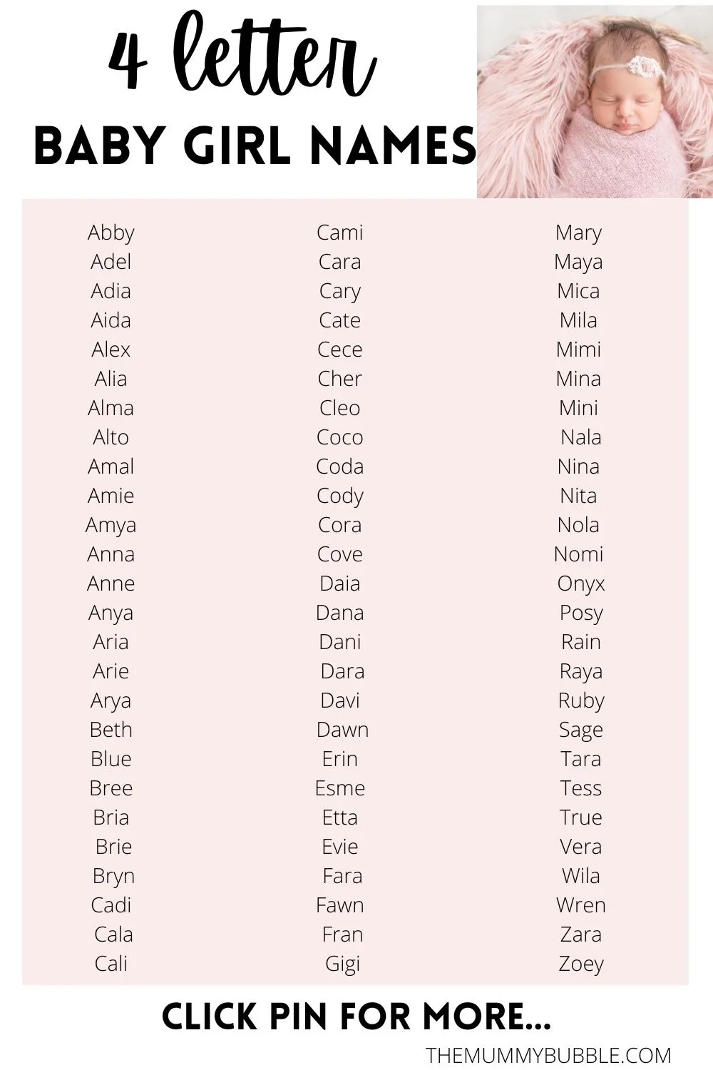 four letter girl names