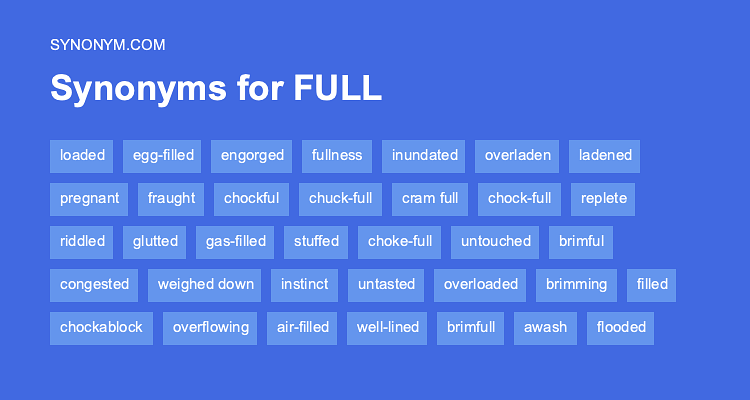 thesaurus for full