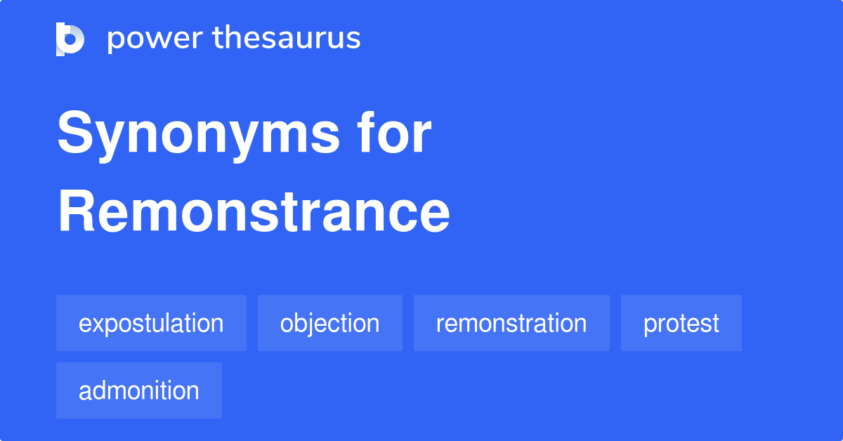 remonstrance synonym