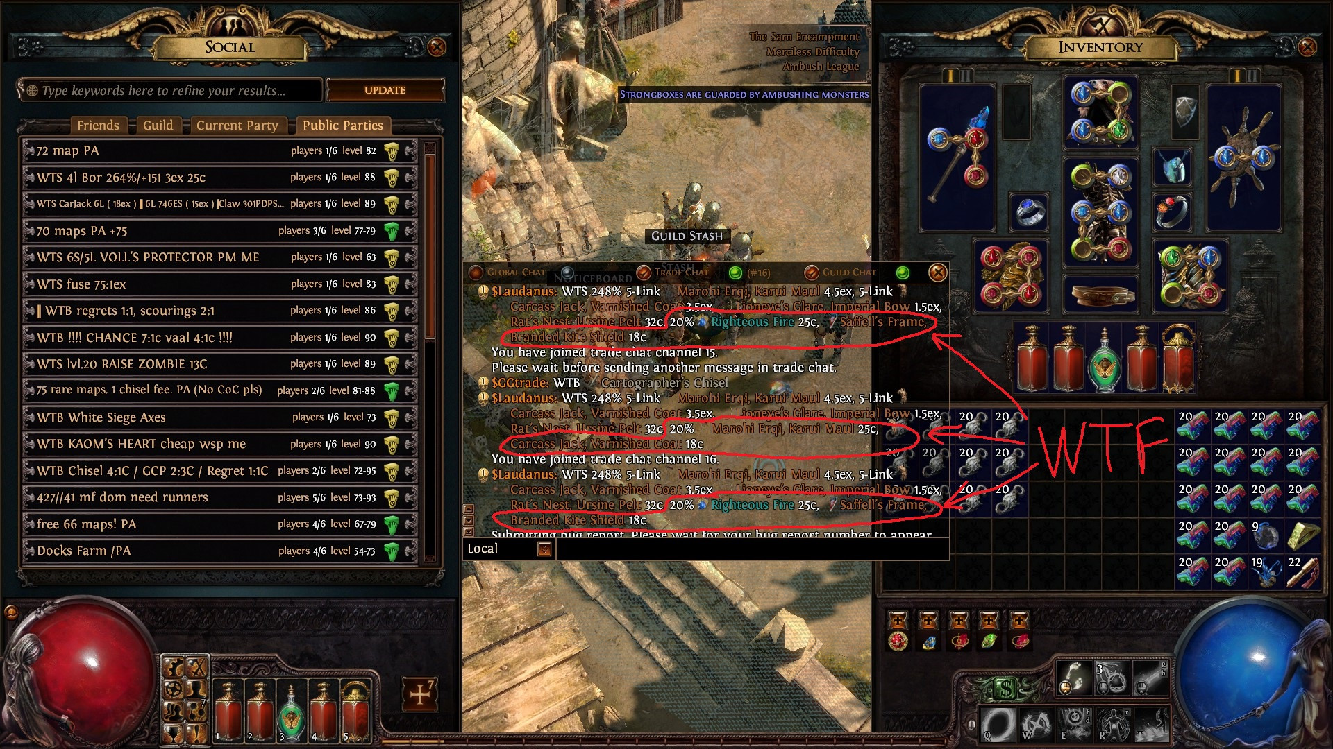 poe link items to chat