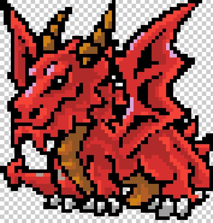 pixel art dragon