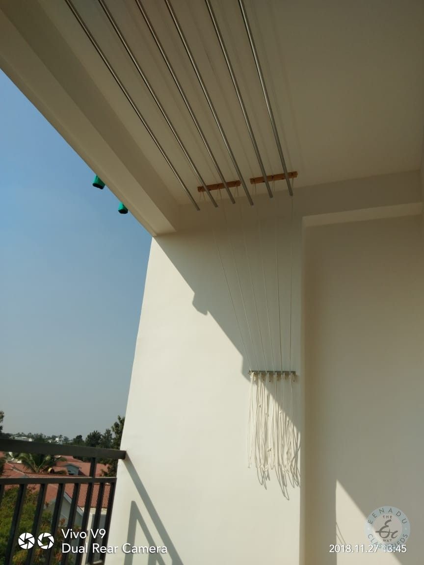 clothes hanger in balcony