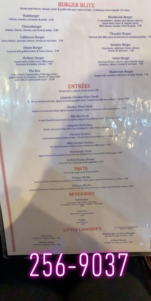 annex sports cafe menu