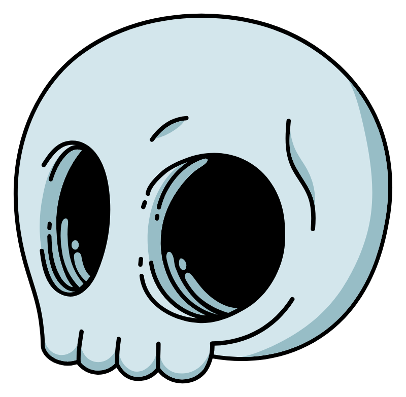 cartoon skull drawing