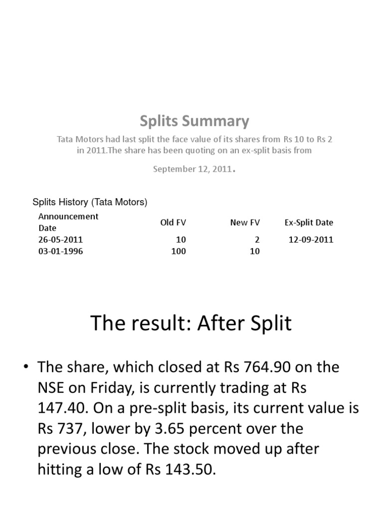 tata motors split history