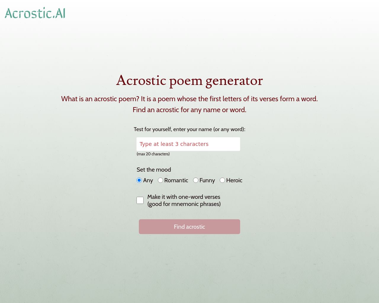 acrostic generator