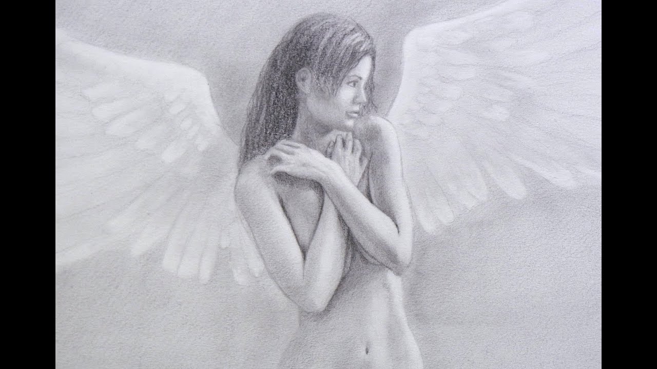 dibujos de angeles realistas
