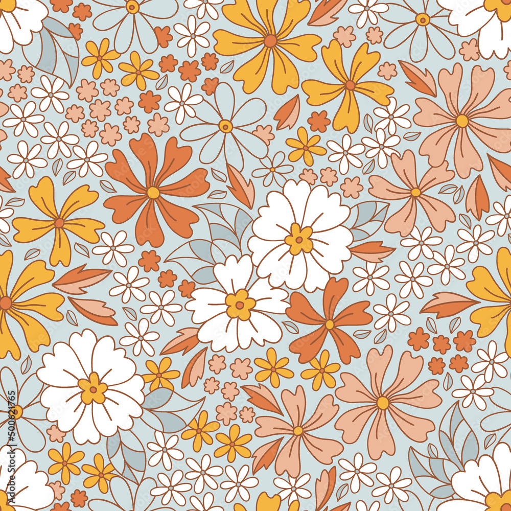 60s flower background