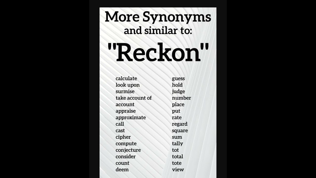 reckon synonym