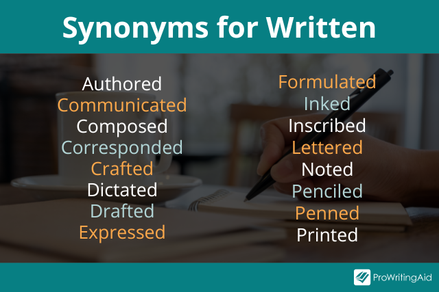 wrote synonym