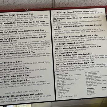 windy city beefs-n-dogs menu