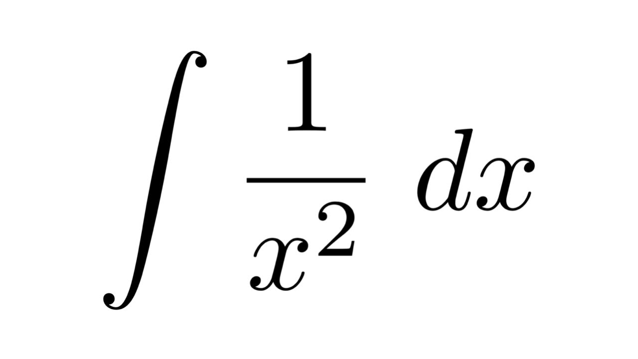 integral of 1/x2