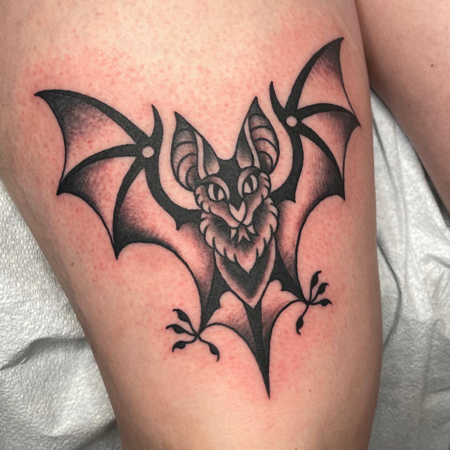 bat tattoo traditional