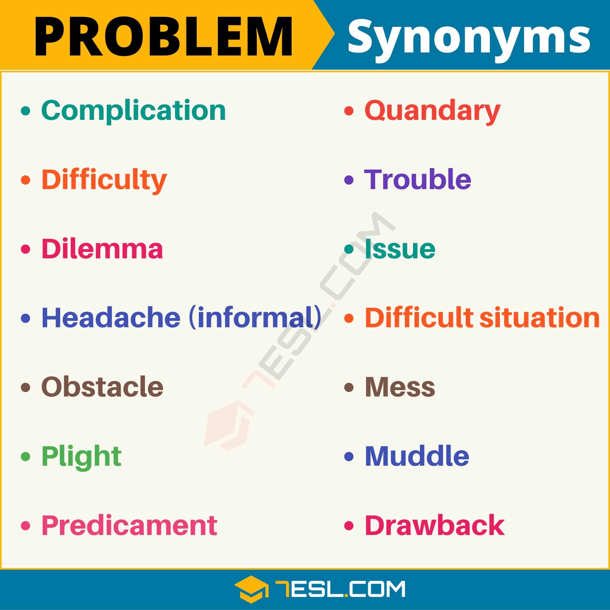 problem synonym english