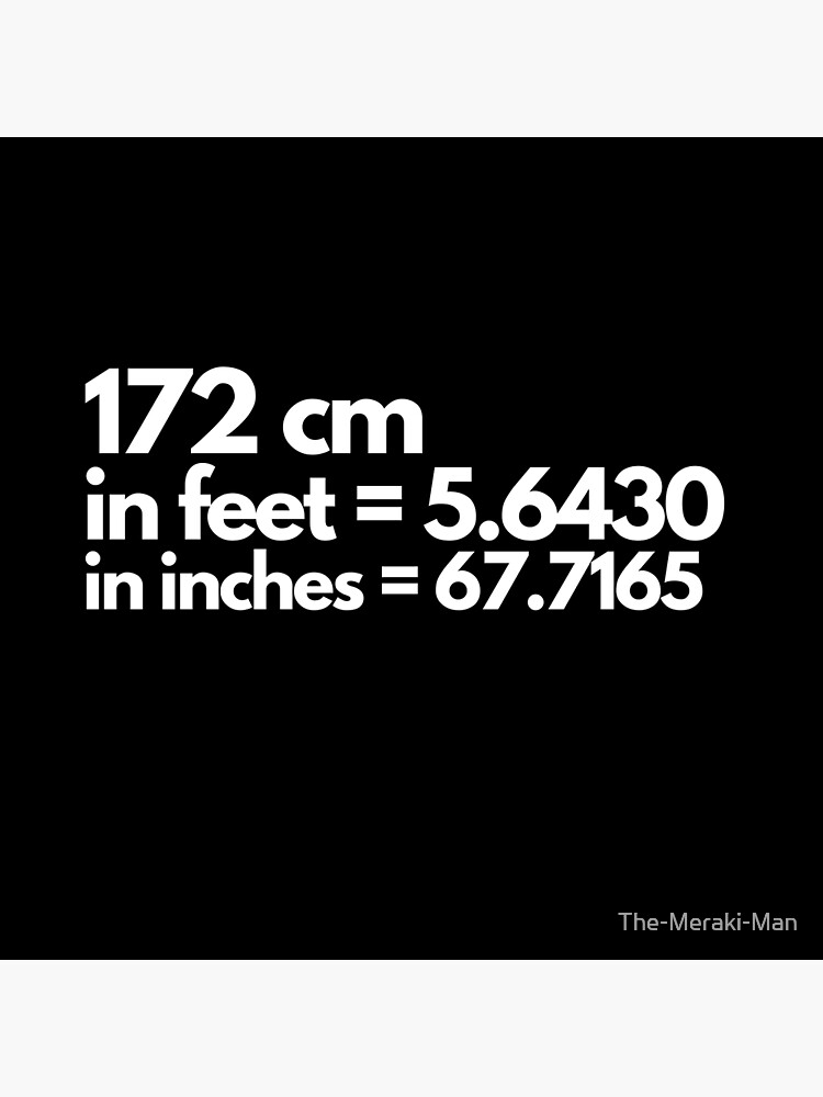 172 cm in inches feet