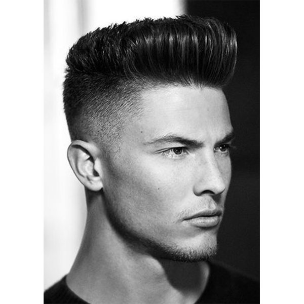 fade pompadour haircut