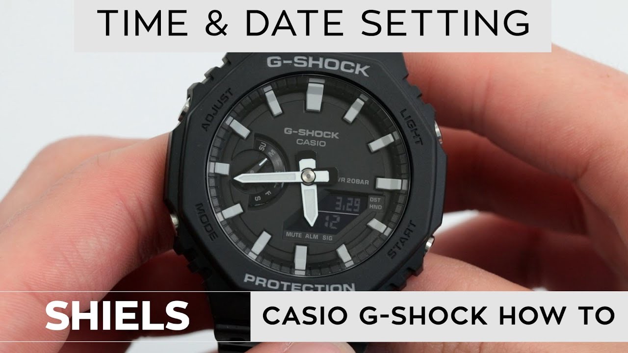 g shock how to change time