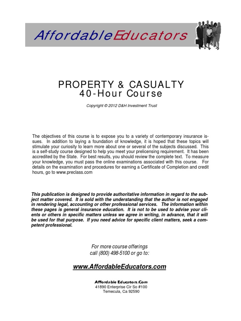 virginia property and casualty insurance study guide pdf