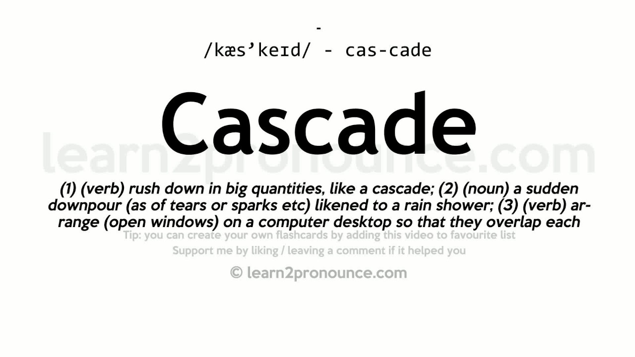 cascade pronunciation