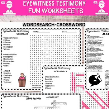 testimony crossword clue