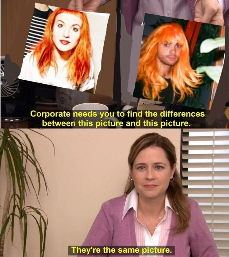 orange hair meme