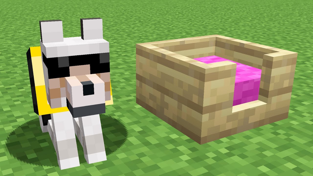 como hacer una cama para perro minecraft