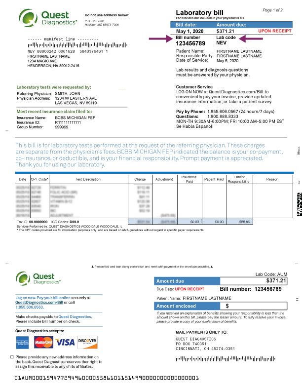 quest diagnostics results login