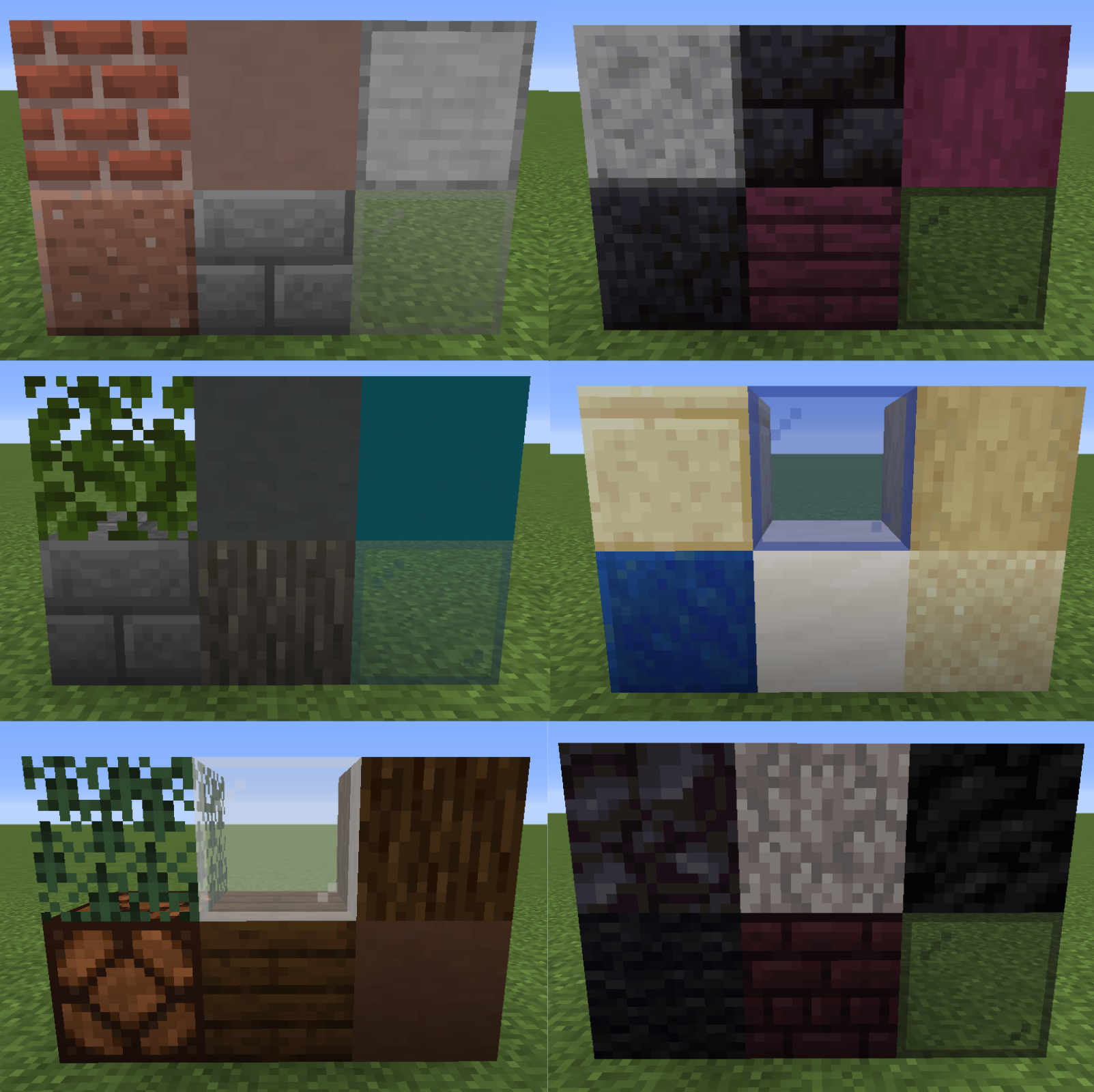 minecraft block palette