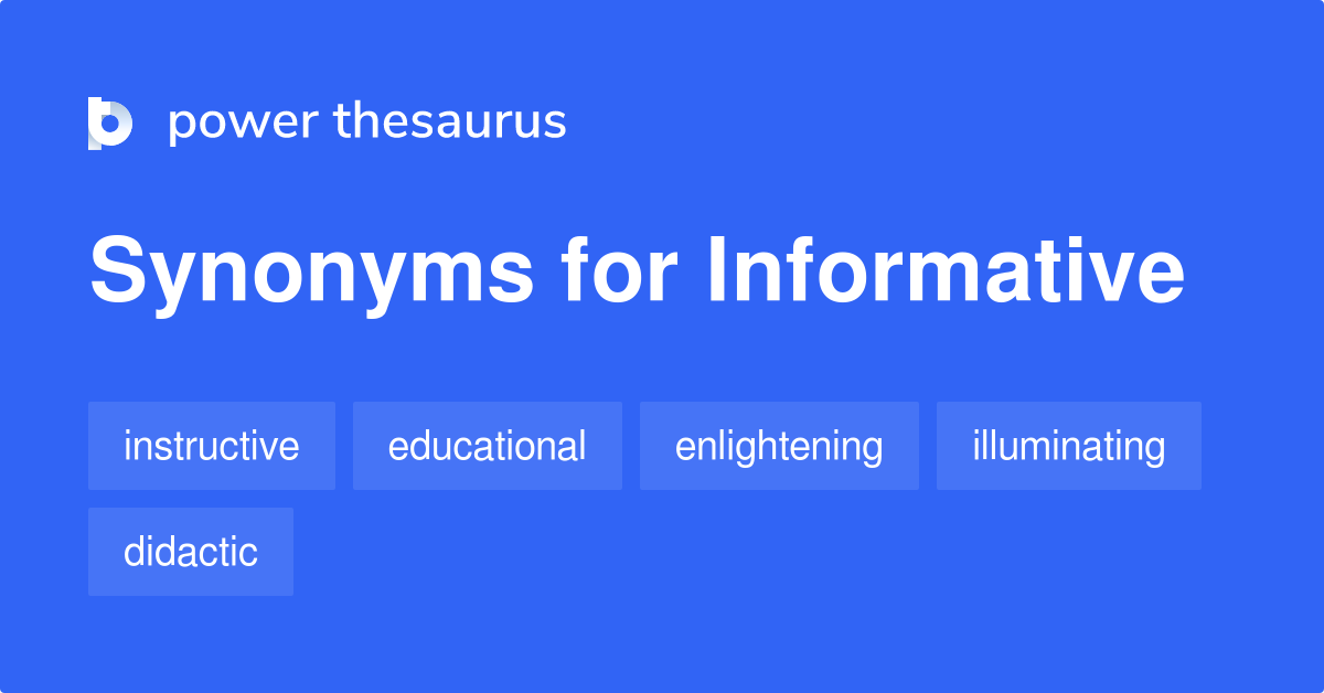 synonyms for informative