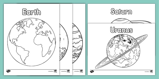 planets colouring pages