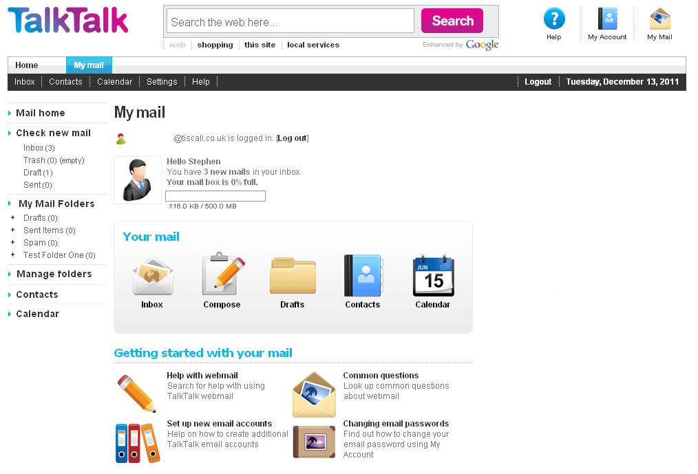 talktalk webmail