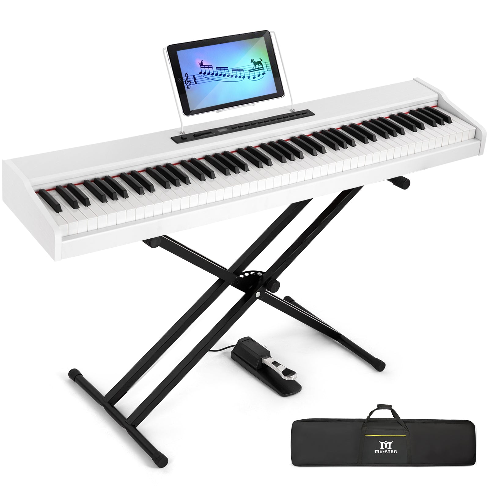 digital piano keyboard weighted keys