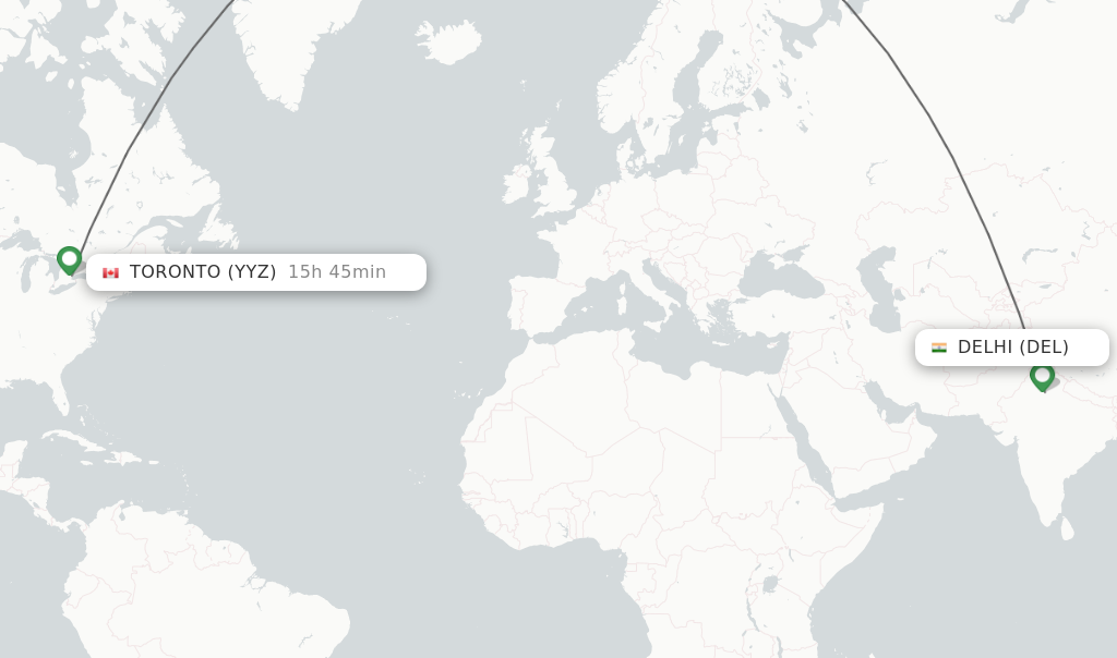 air india delhi to toronto flight status