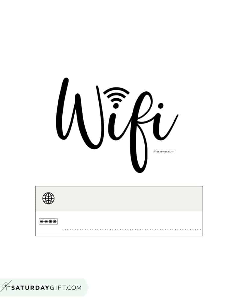 wifi sign template