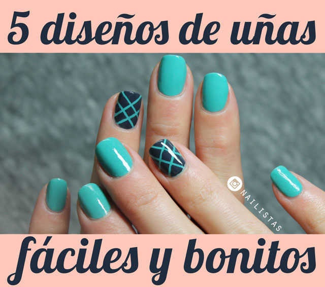 diseños de uñas faciles y bonitos