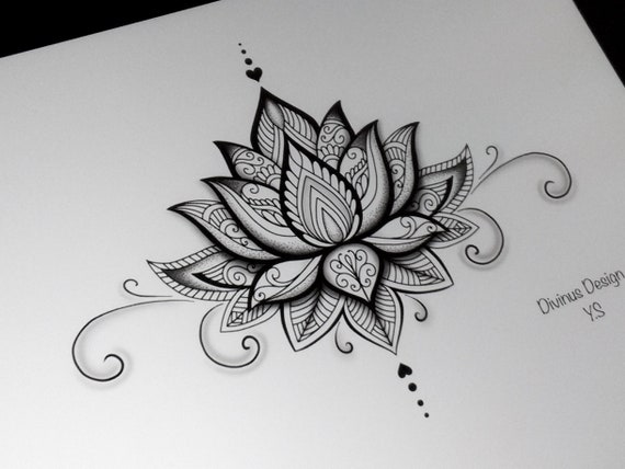 lotus mandala tatouage