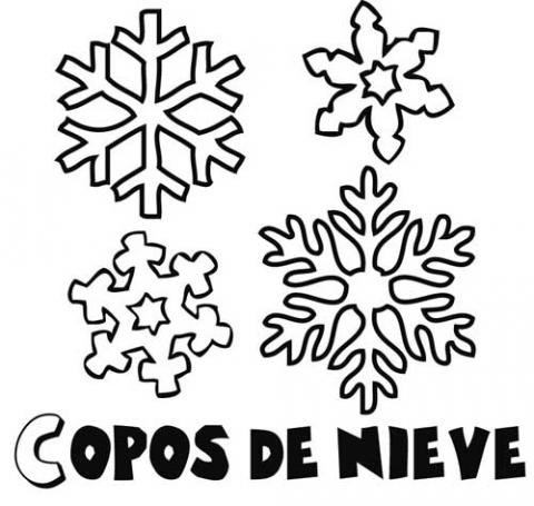 copos de nieve dibujo